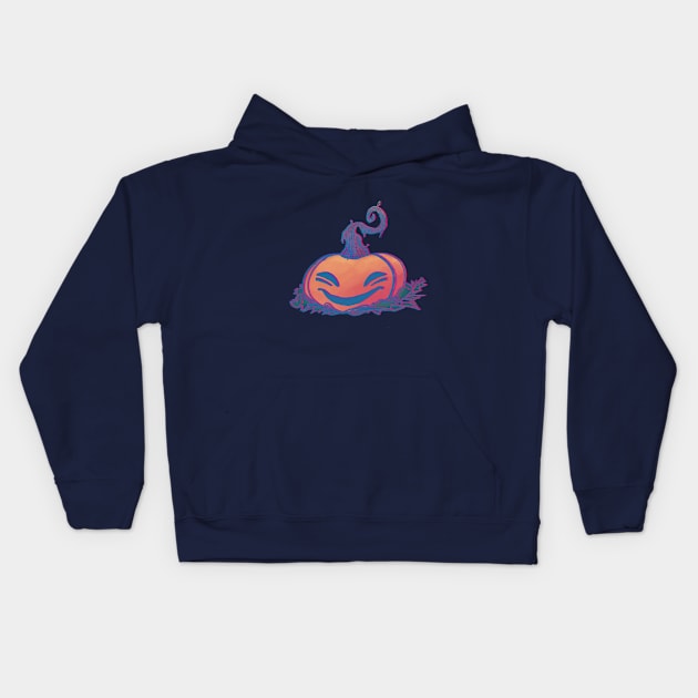 Cunning Pumpkin Kids Hoodie by franticfrenchy